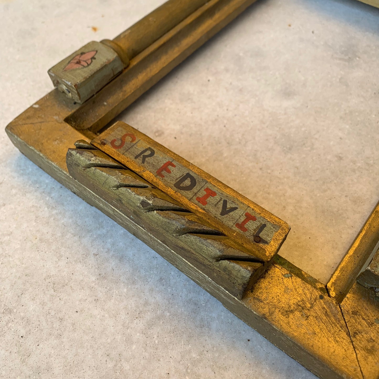Hand carved frame