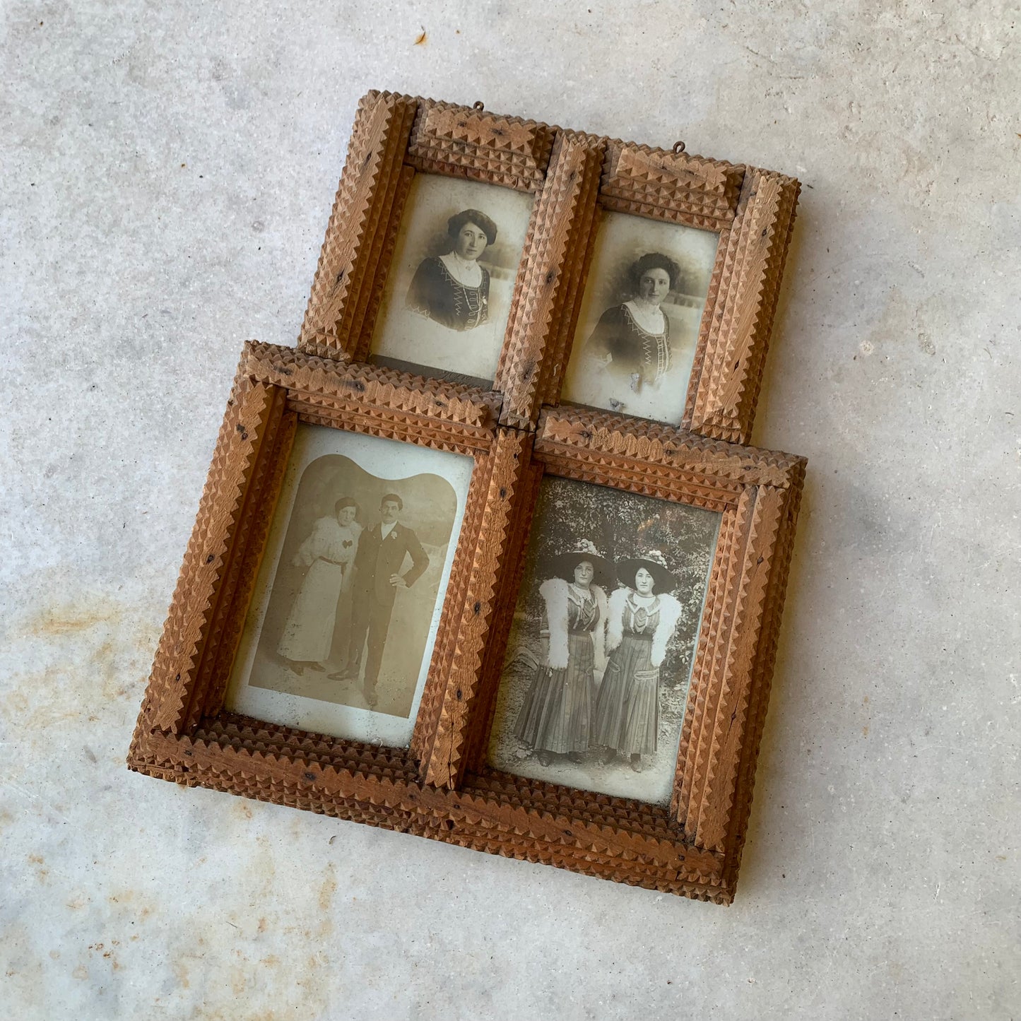 Tramp art frame