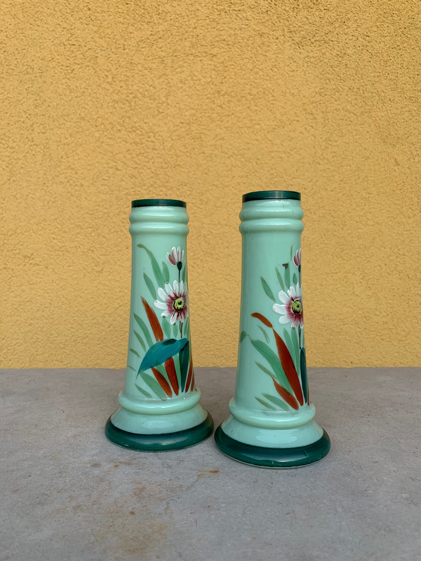 Opaline vases (set of two)