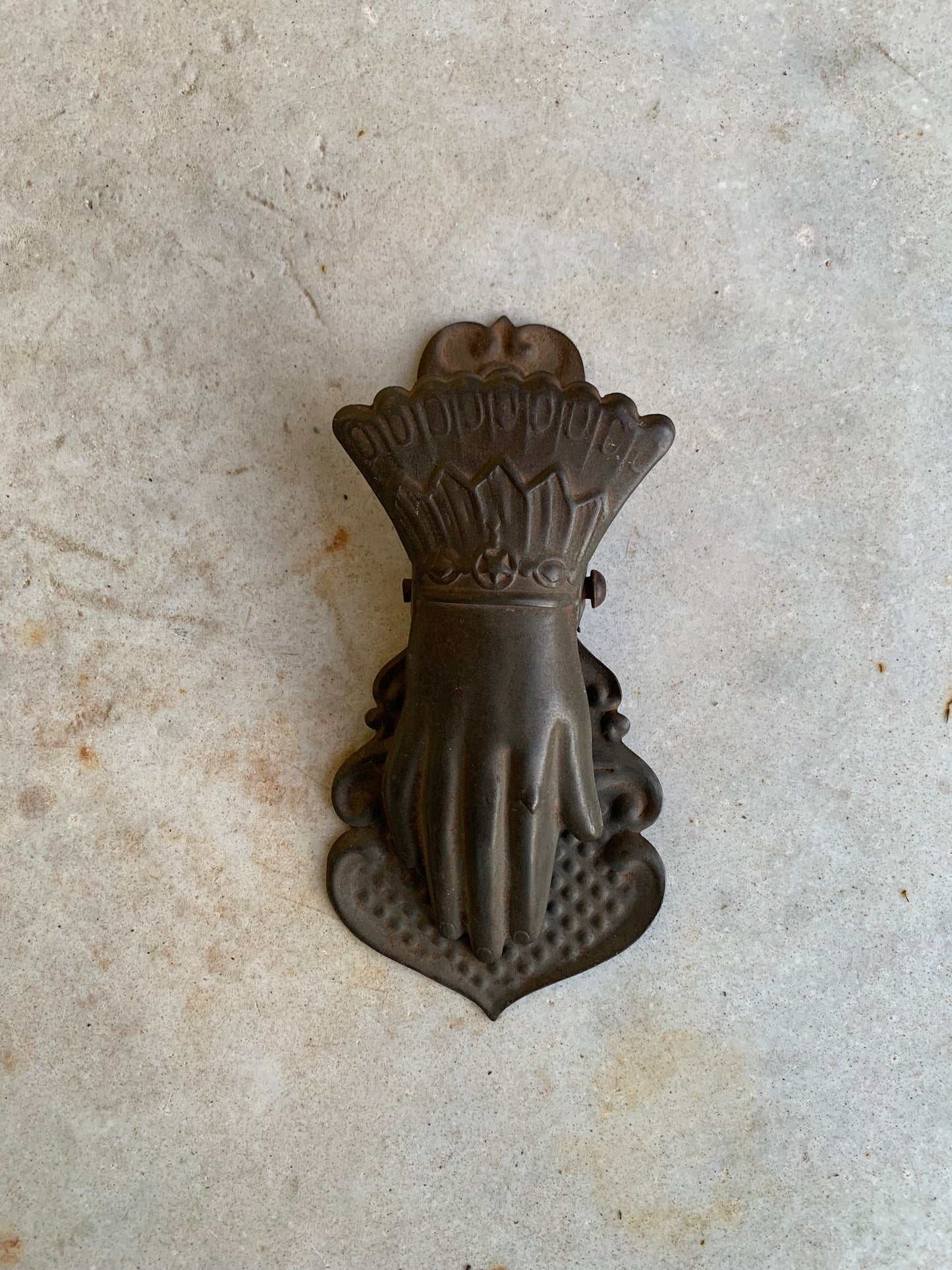 Victorian pressed brass letter clip