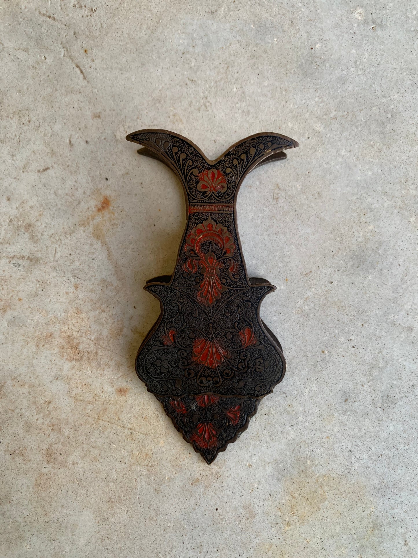 Victorian cloisonné letter clip