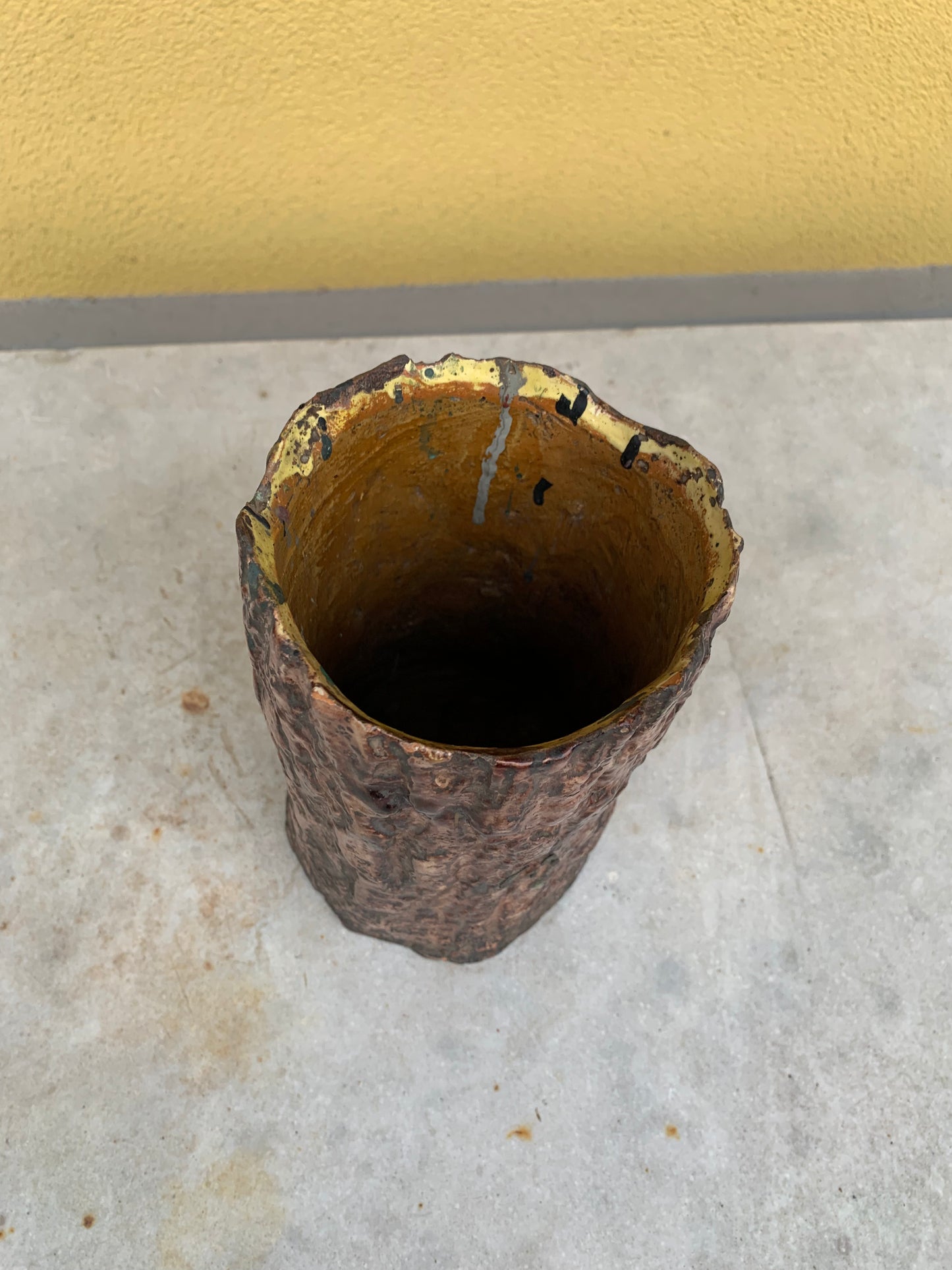 Terracotta vase trunk