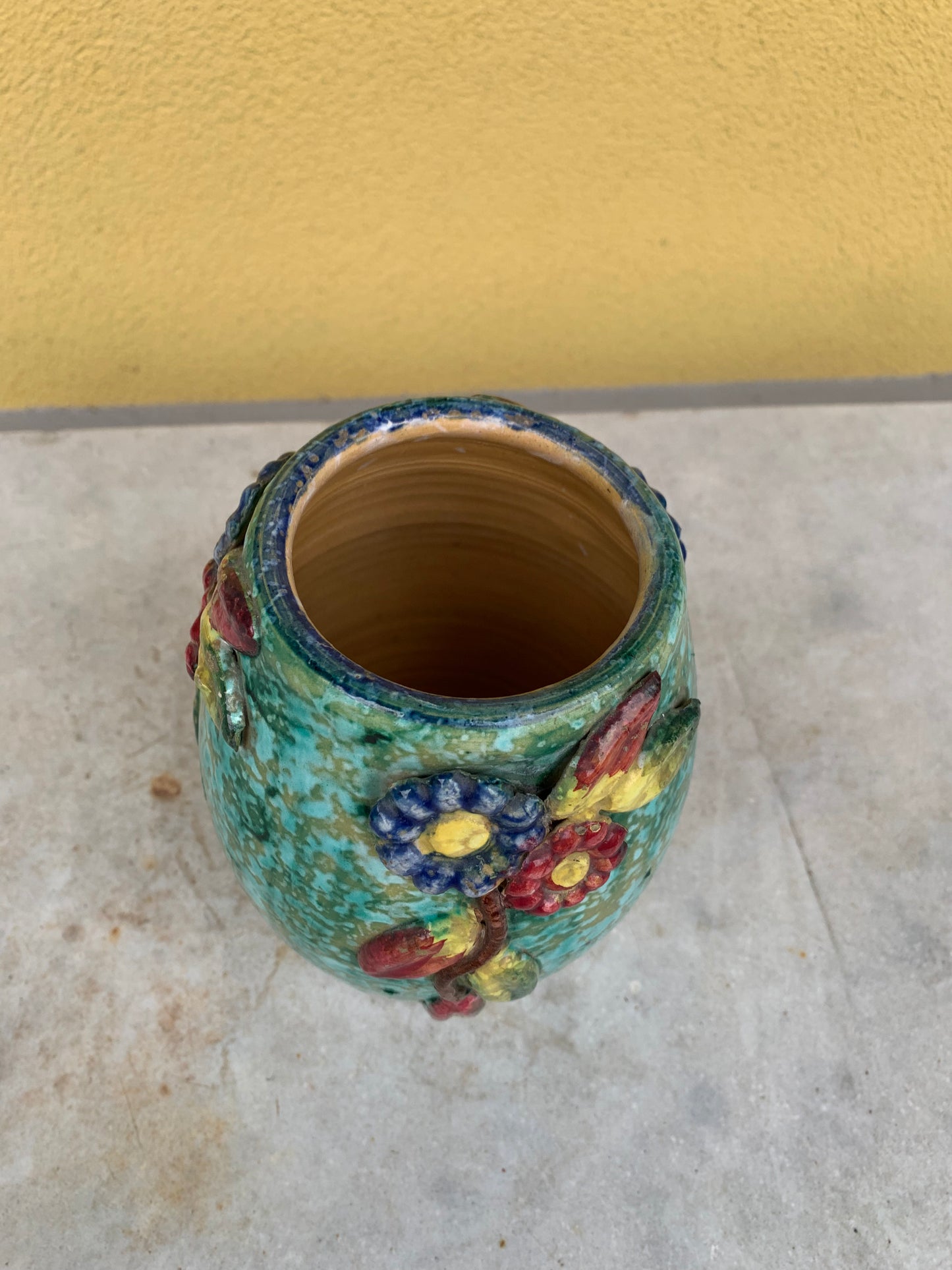 Terracotta vase green
