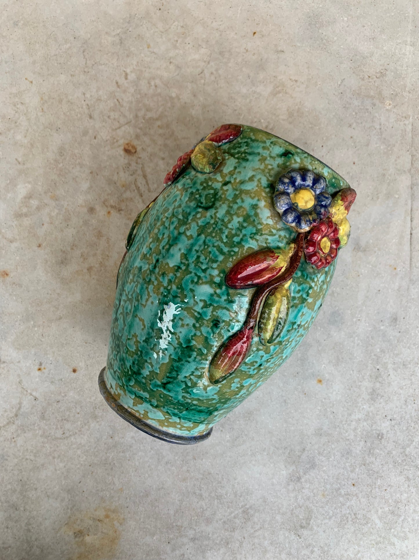 Terracotta vase green