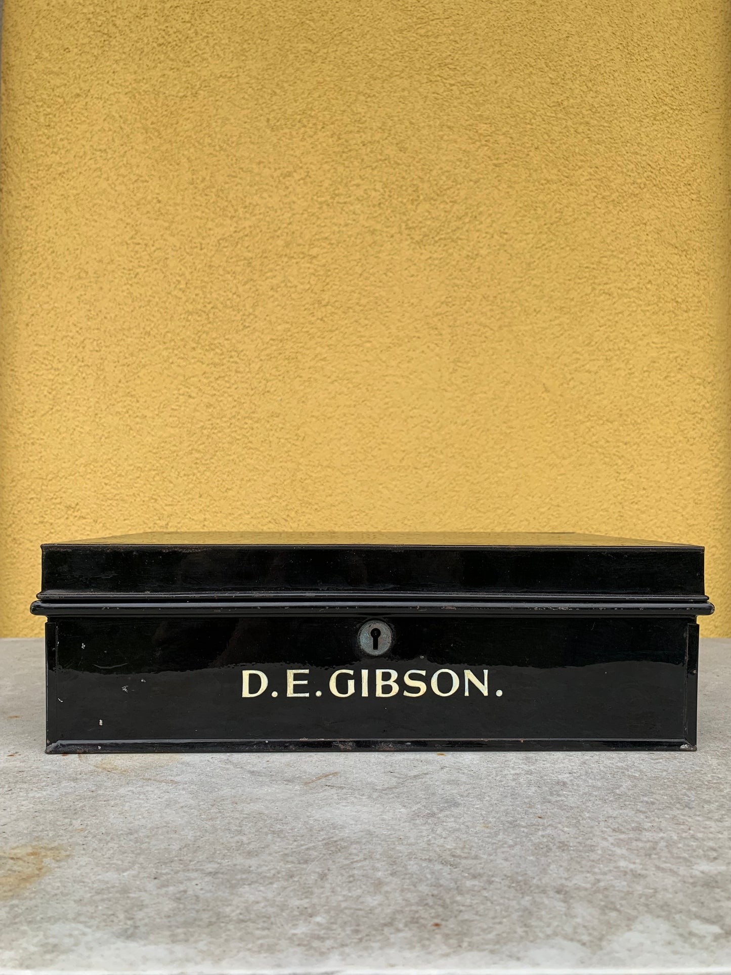 Metal document box D. E. Gibson