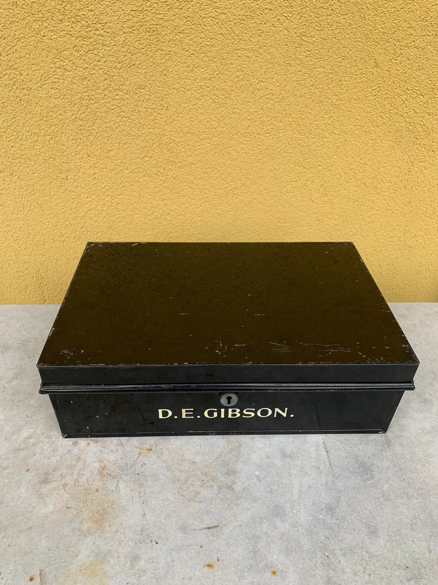 Metal document box D. E. Gibson