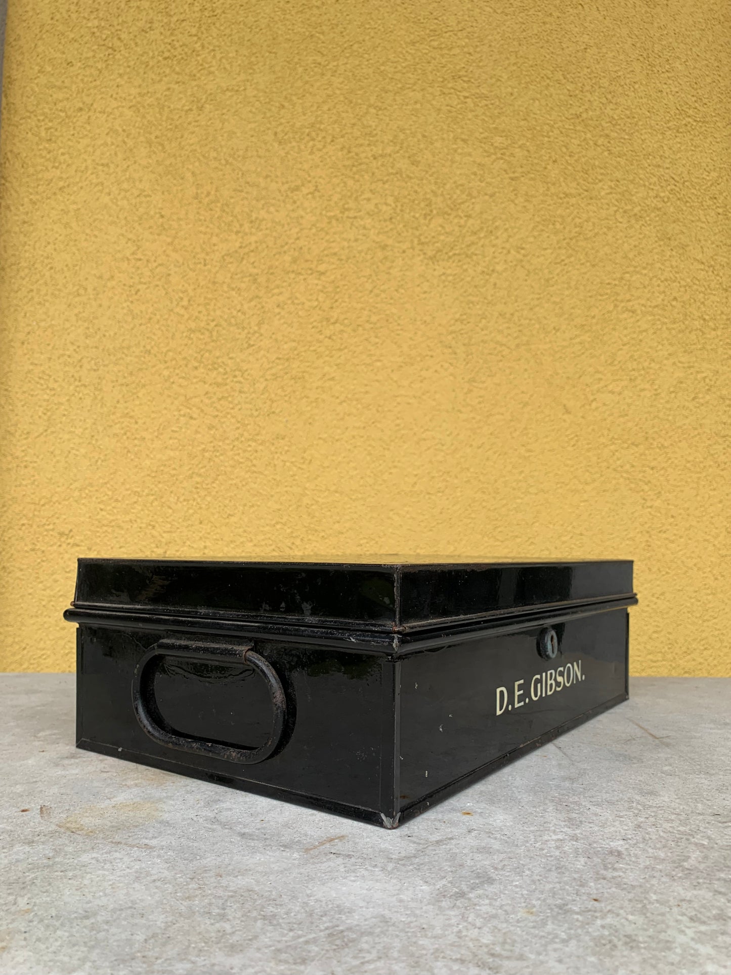 Metal document box D. E. Gibson