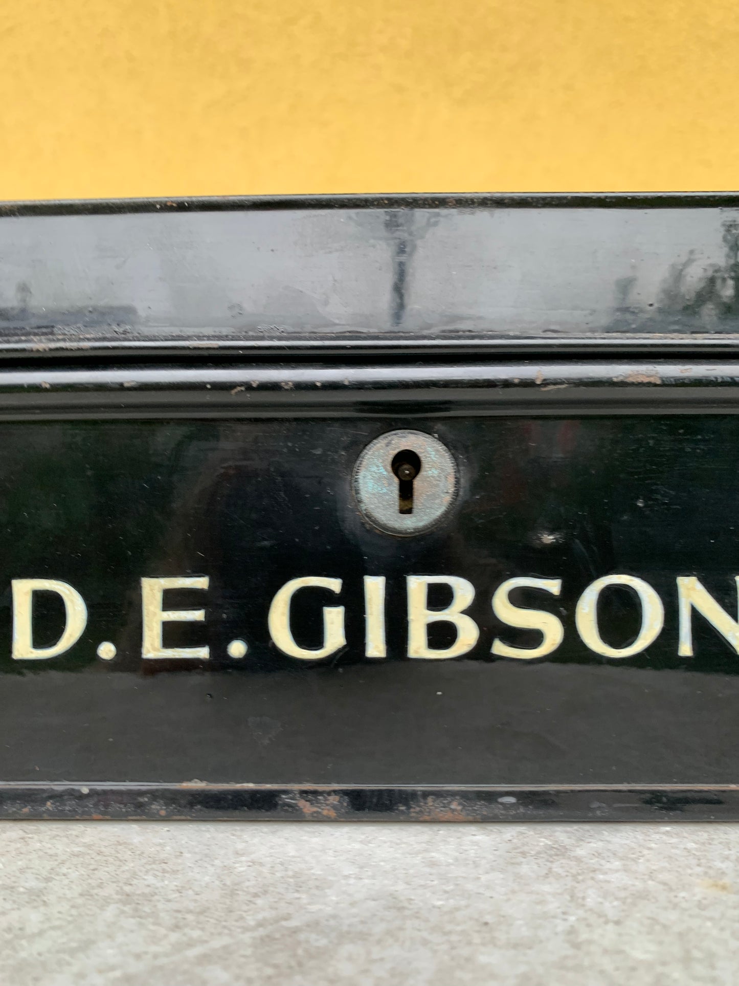 Metal document box D. E. Gibson