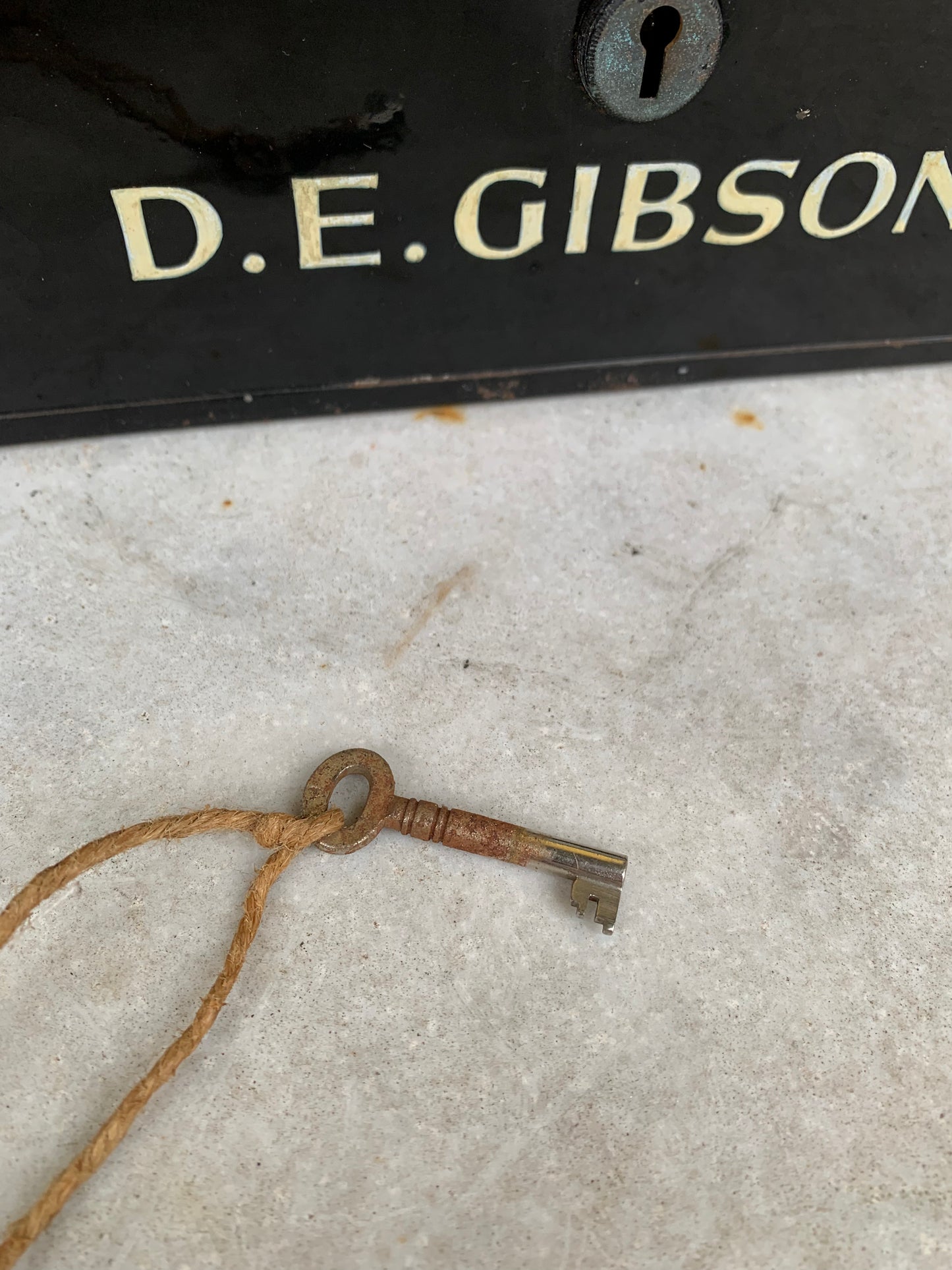 Metal document box D. E. Gibson