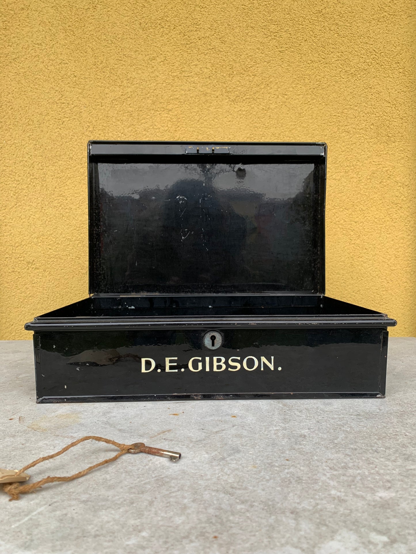Metal document box D. E. Gibson