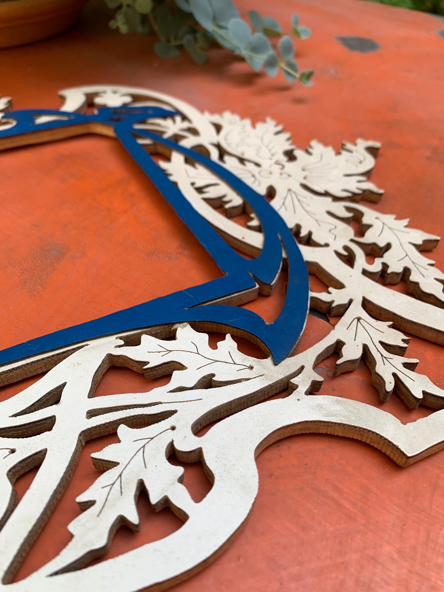 Art Nouveau fretwork frame