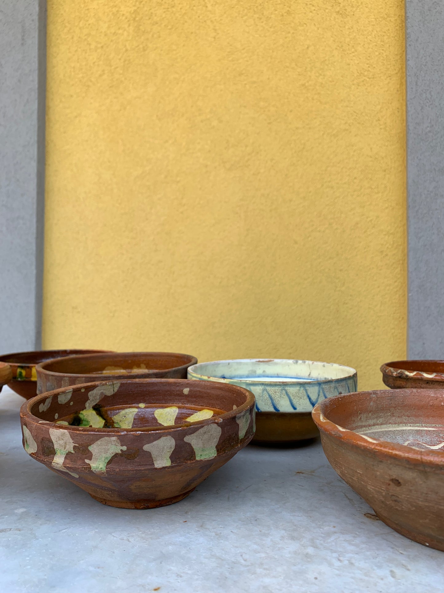 A set of earthenware bowls from late 20th-century Hungary