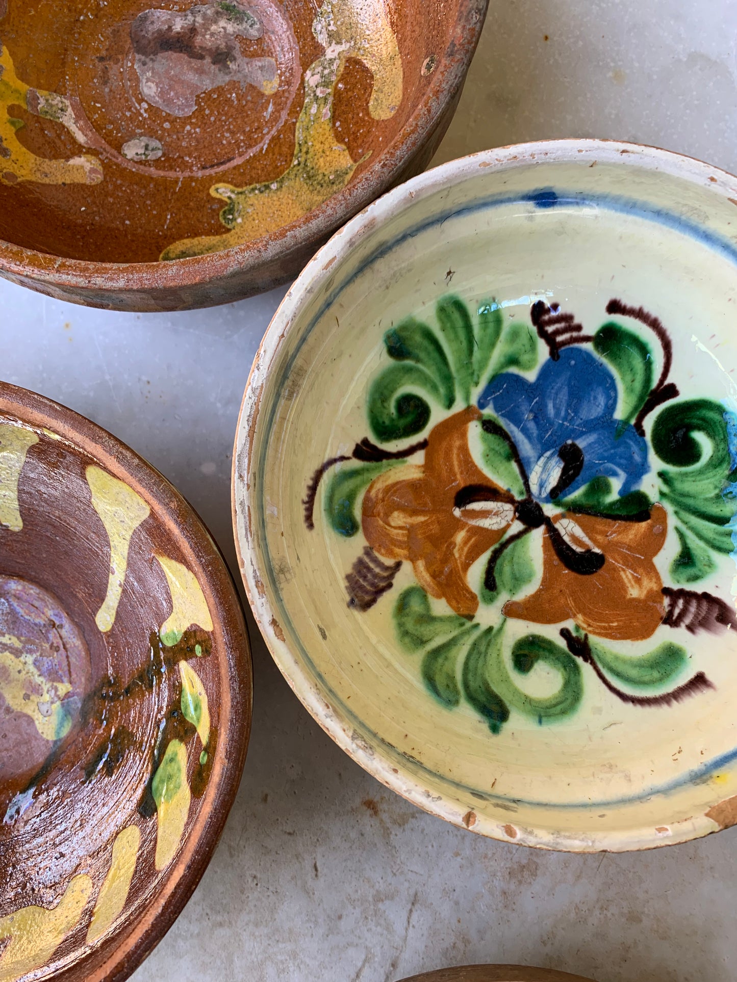 A set of earthenware bowls from late 20th-century Hungary
