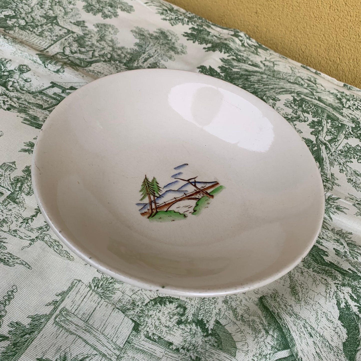 Antique plate with foot by Laveno