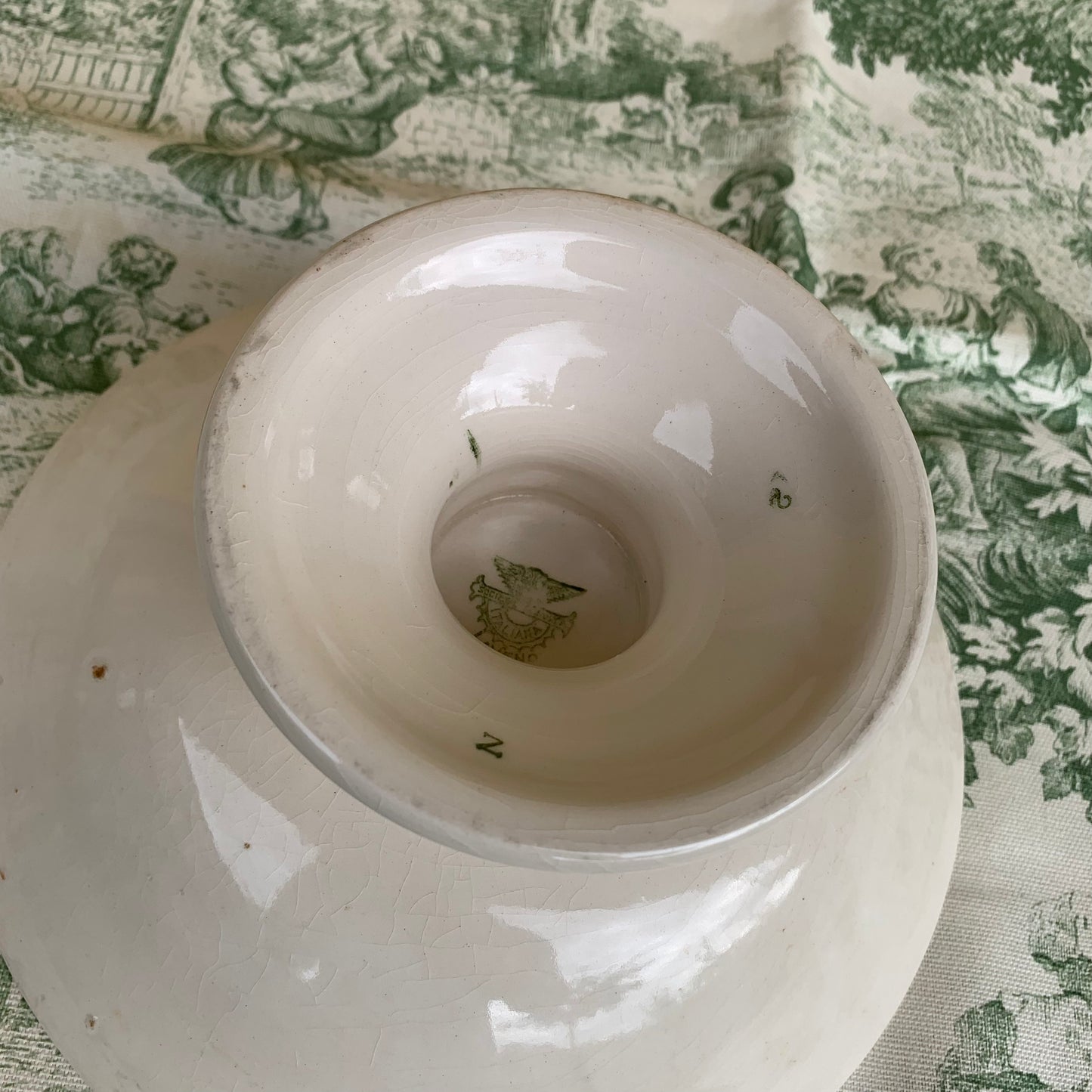 Antique plate with foot by Laveno