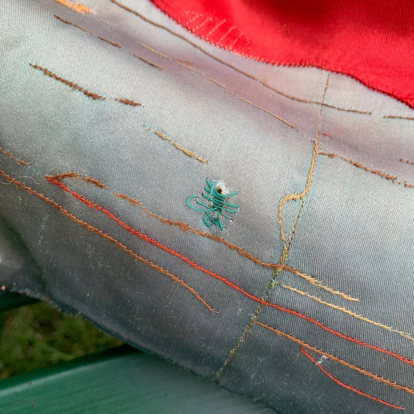 Vintage embroidered pillow