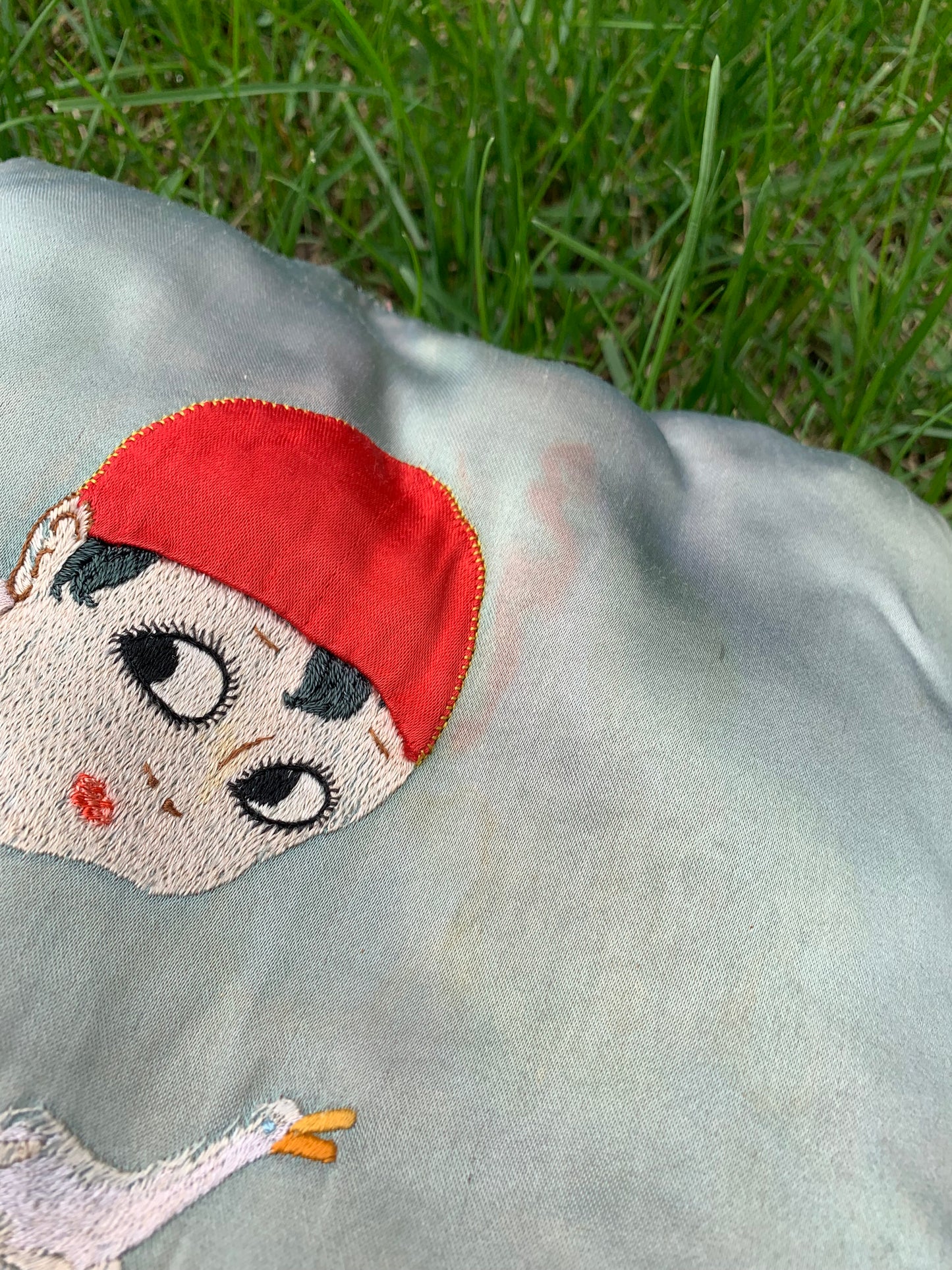 Vintage embroidered pillow