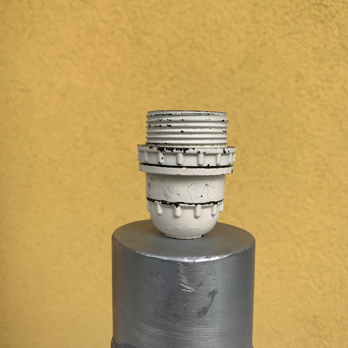 Brutalist table lamp by Willy Luyckx