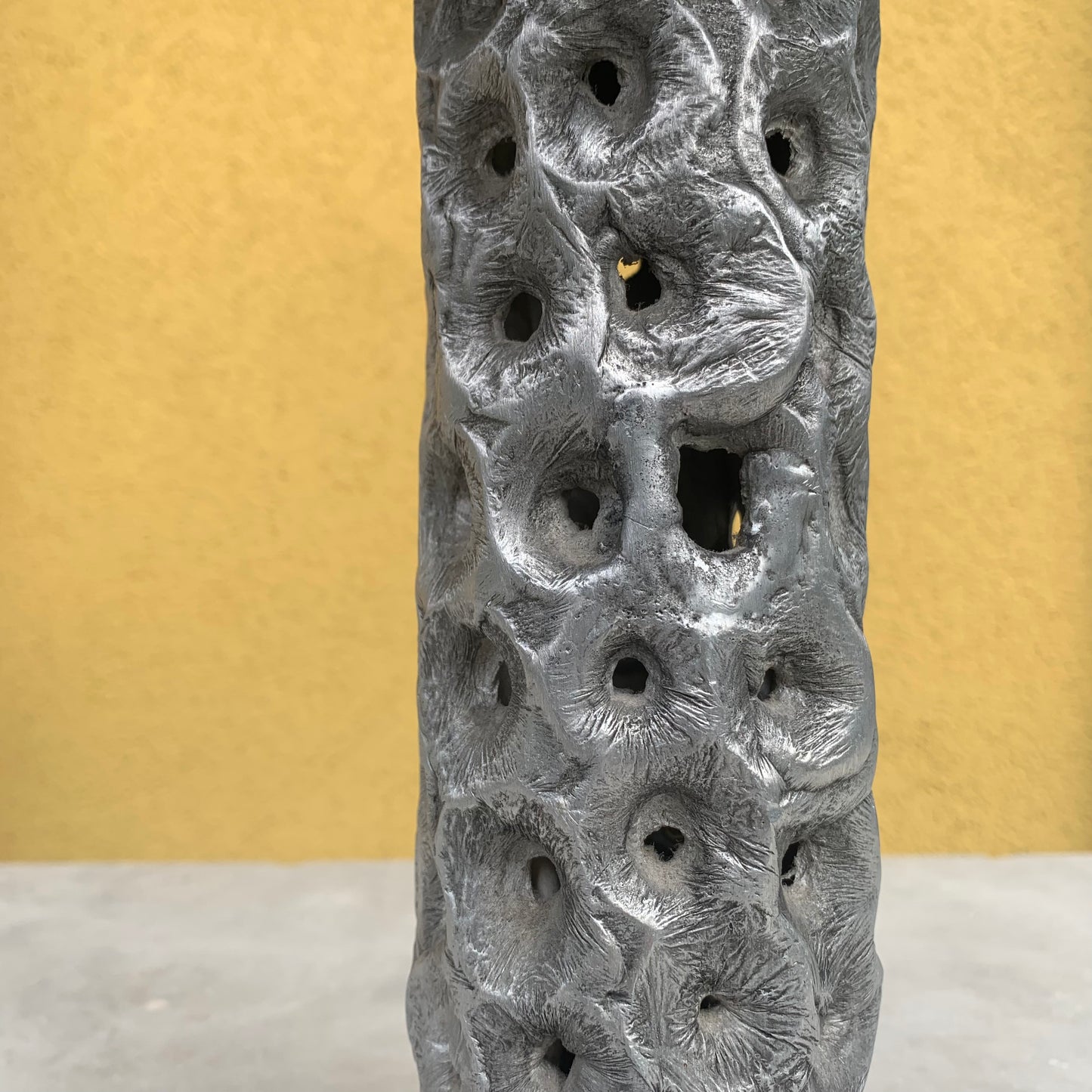 Brutalist table lamp by Willy Luyckx