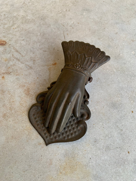 Victorian pressed brass letter clip