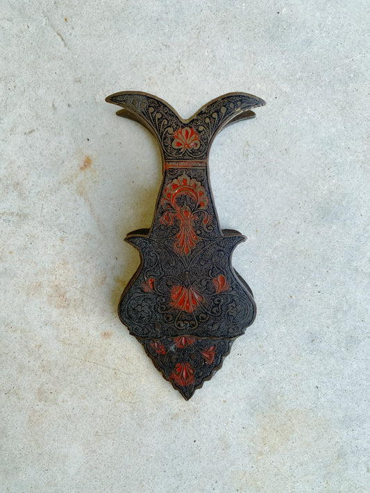 Victorian cloisonné letter clip