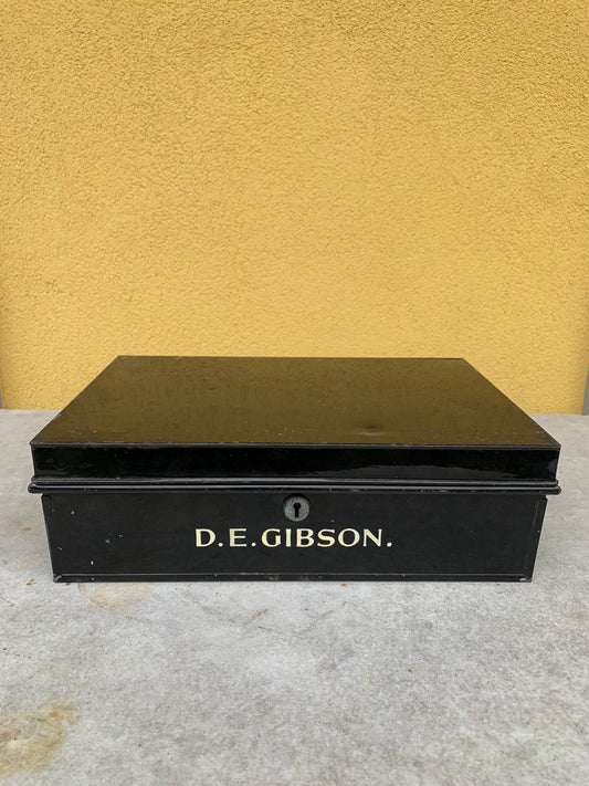 Metal document box D. E. Gibson