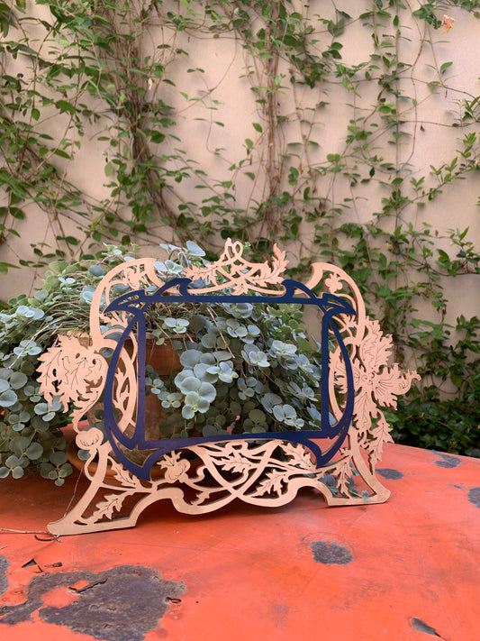 Art Nouveau fretwork frame