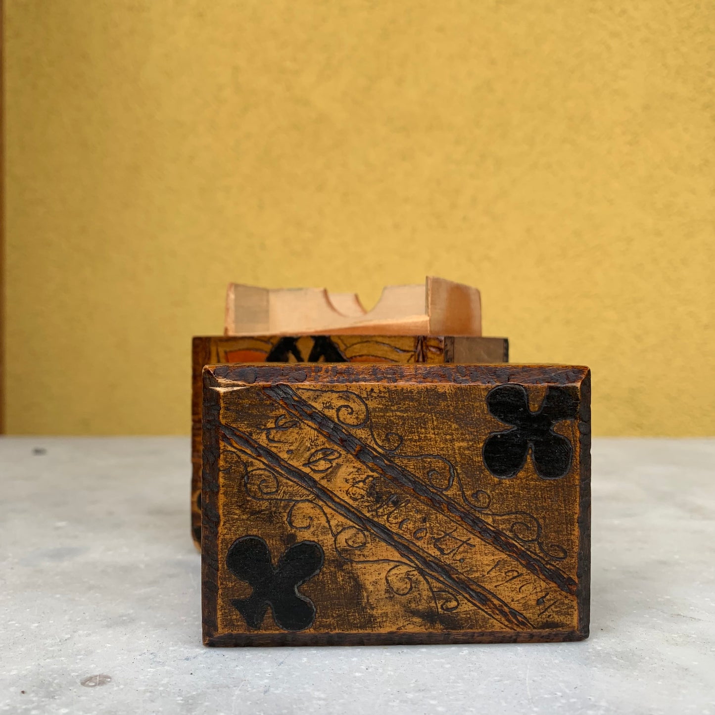 Wood playing card double deck box